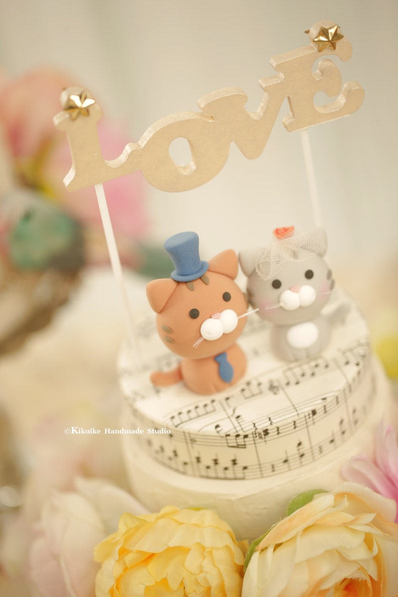 Cat and kitty Wedding Cake Topper for the couple | Etsy