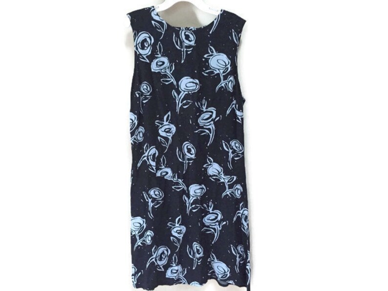 Sleeveless 90s Floral Dress Blue Mini Dress Vintage 90s Dress Floral Mini Dress Sleeveless Dress XS S 90s Vintage Dress Rampage Trilogy 2
