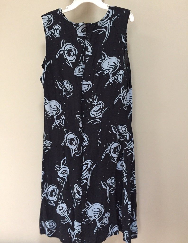 Sleeveless 90s Floral Dress Blue Mini Dress Vintage 90s Dress Floral Mini Dress Sleeveless Dress XS S 90s Vintage Dress Rampage Trilogy 2