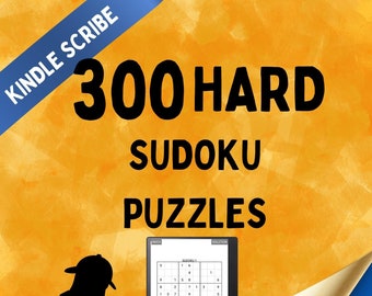 KINDLE SCRIBE 大人のための簡単な大判数独300問、中級レベルの数独パズルを解く人のための簡単な数独パズル