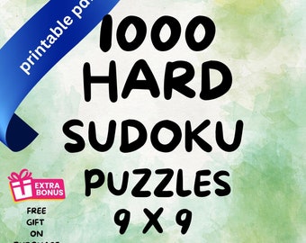 Sudoku 1000 hard Large Print Sudoku For Adults, hard difficulty sudoku puzzles for puzzle solvers printable 9x9 sudoku sudoku games