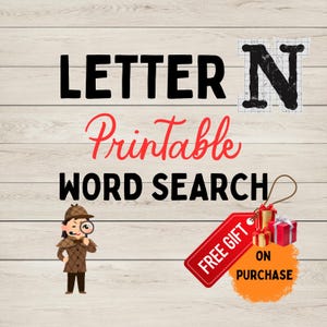 Kindle Scribe Letter N Word Search For Adults Large Print REMARKABLE COMPATIBLE 100 hard puzzles Kindle gift for him for her for mom for dad