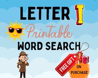 Letter I Word Search For Adults Large Print 85 hard puzzles PRINTABLE PDF