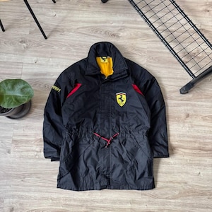 Vintage 90s Ferarri Racing Formula 1 Parka Jacket Men&#39;s Size S