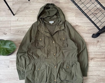 Vintage Polo Ralph Lauren Khaki Military Parka Jacker Women's Size XL