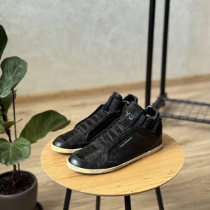 Adidas Yohji Yamamoto Y-3 Kazuhiri Leather Sneakers Men&#39;s Size 44 2/3