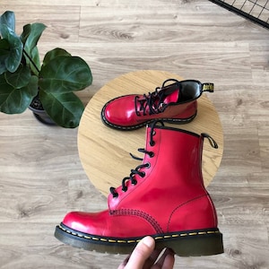 Buy Red Combat Boots Online In India Etsy India