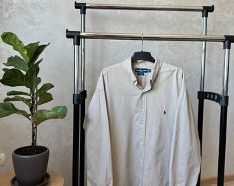 Vintage 90s Polo Ralph Lauren Button Up Shirt Men's Size XXL