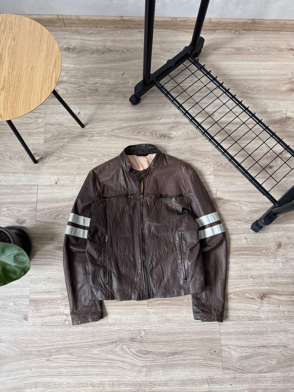 Vintage Y2K Japanese Style Moto Racing Leather Jacket Men's