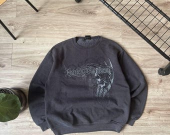 Vintage Harley Davidson New York Skull Big Logo Sweatshirt