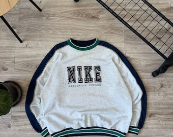 Sudadera Nike Beaverton Oregon con logo grande, años 80, para hombre, talla L