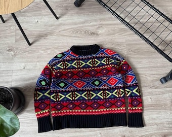 Vintage 90s Polo Ralph Lauren Lambswool Cardigan Large Ralph