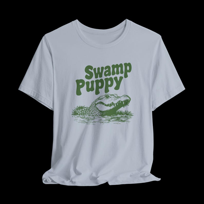 Swamp Puppy Shirt, Funny Alligator T-Shirt, Cute Gator Graphic Tee, Southern Humor, Swamp Life Gift image 11