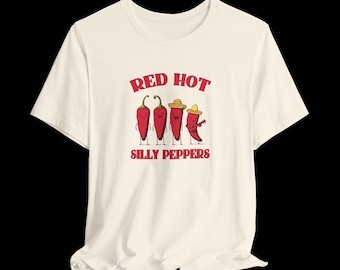 Red Hot Silly Peppers, maglietta grafica divertente