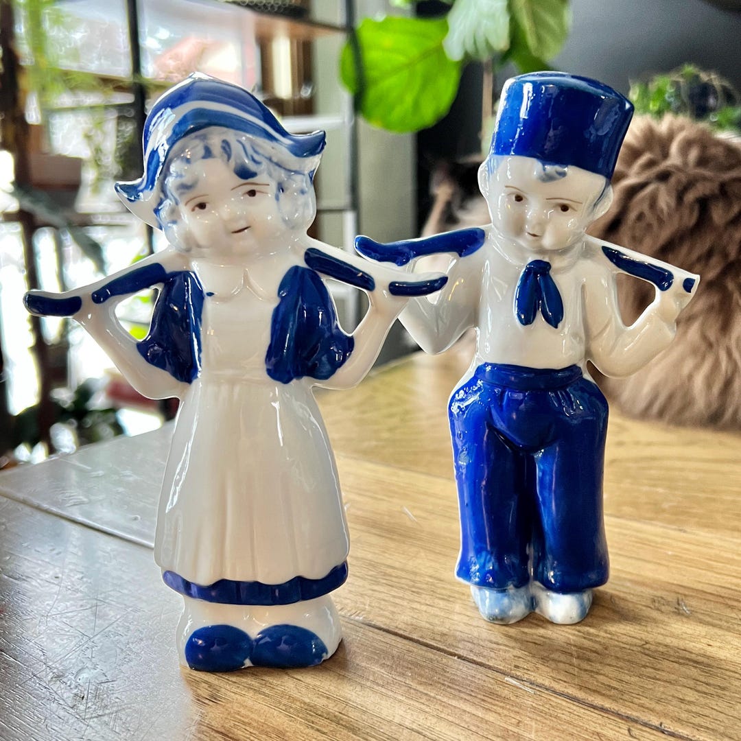 Vintage Pair of Dutch Girl and Boy Pottery, Made in Japan - Etsy