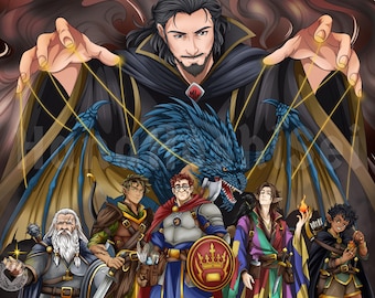 DnD Party Commission : DnD Gifts, DnD Group, dnd commission, Custom Fantasy RPG Character Art, Baldurs Gate, Custom Character