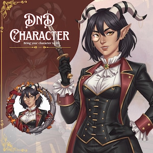 Custom DND Character, dnd commission, dnd Character sheet, dnd Gifts, Dungeons And Dragons, dnd Portrait, Baldurs Gate