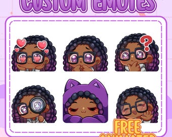 カスタムTwitchエモート | ストリーマー向けTwitchエモート | Twitchエモート | かわいいちびアニメスタイル | Discordエモート | アニメーションエモート | YCH