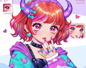 Custom PFP anime, Pfp Custom, Profile Picture, Pfp Commission, Pfp Discord, Profile Icon, Anime Character, OC Commission, Anime Commission