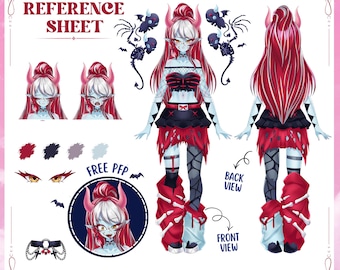 Custom Reference Sheet Commission : Furry Character Sheet, Vtuber model, Oc Art, Anime, Ref Sheet Commission, Fursona