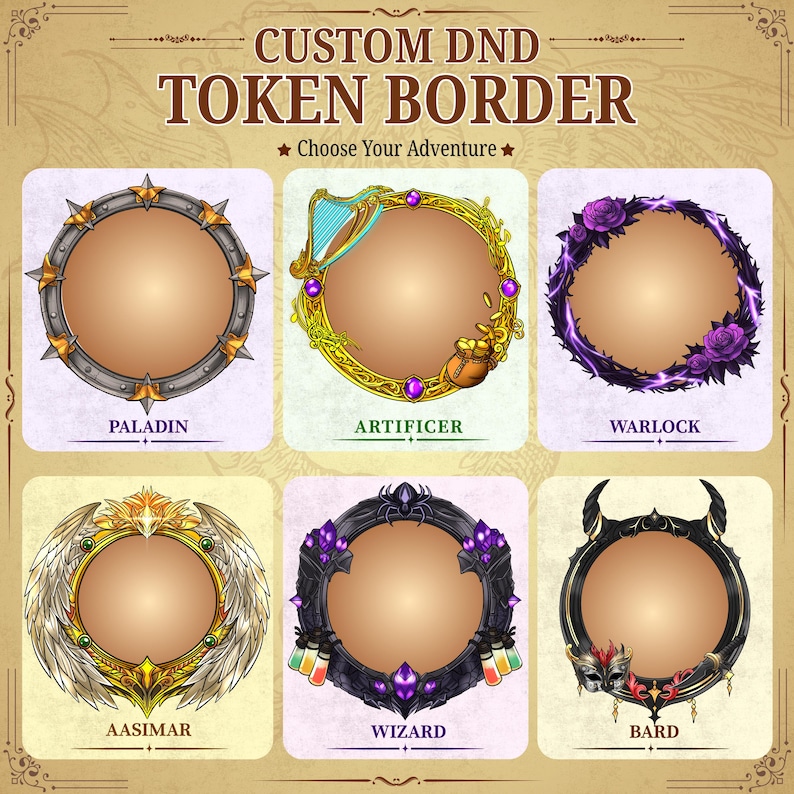 Custom Dnd Token Border, Dnd Commission, Dungeons and Dragons, Foundry ...