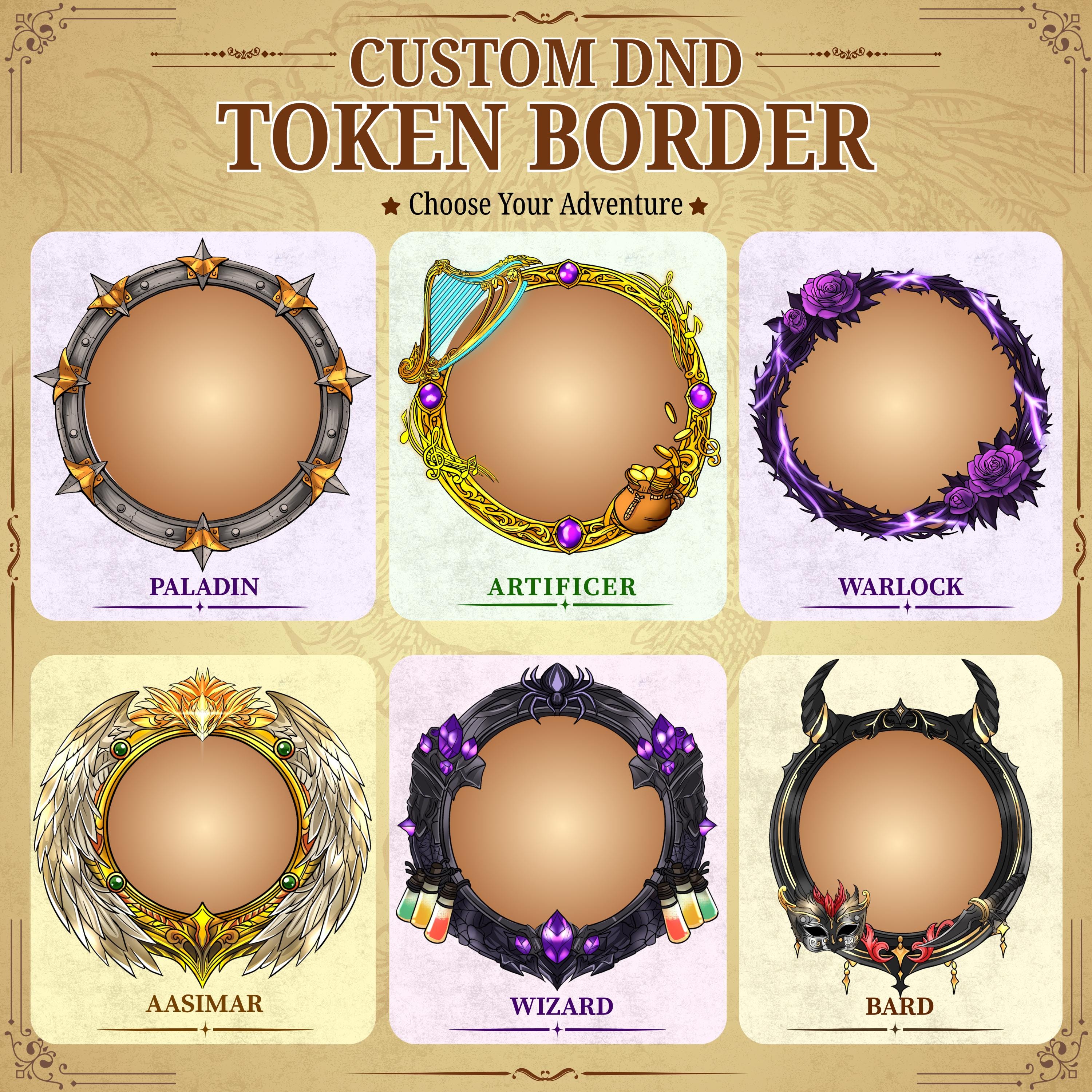 Custom Dnd Token Border, Dnd Commission, Dungeons and Dragons, Foundry ...