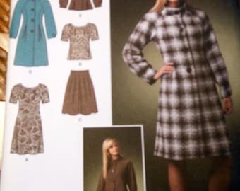 Simplicity 2764 Pattern - Misses/Miss Petite Dress, Jacket and Skirt - Size 4 - 12 | Uncut