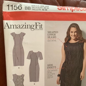 Simplicity Amazing Fit 1156 | Dress Pattern | Size 20w- 28w | Uncut