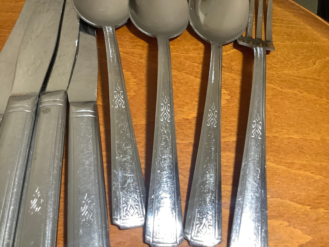 Vintage USA Stainless Steel Flatware | 8 Pieces | Nice Condition as ...