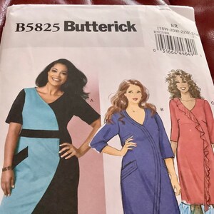 Butterick 5825 | Womens Dress Pattern | Uncut | Size 18w-24w