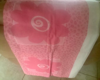 Pink Hearts & Flower Pillow Panels Cotton Fabric | 4 - 18” pillow panels | First Quality