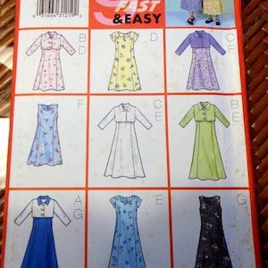Butterick 6490 Pattern  -  Girls Jacket and Dress - Size 12 - 16 | uncut