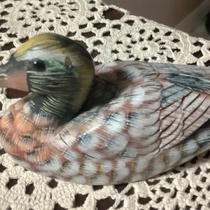 Wood Mallard Duck | 4” long | Nature Decor | Great Condition