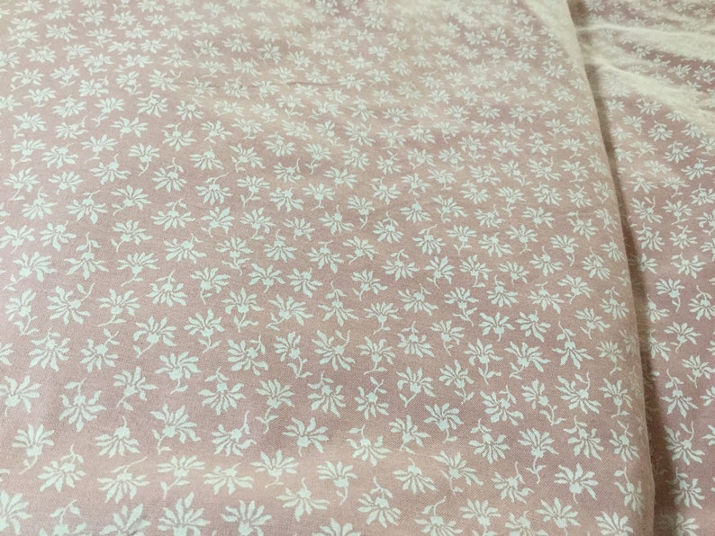 Cotton Pink and White Floral Fabric 3.33 Yards by 90wide Etsy UK