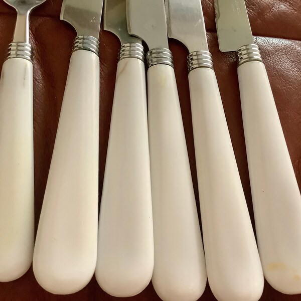 Flatware With Plastic Handles Etsy
