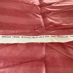 Decorator Pink Striped Print Polished Cotton Fabric Remnant | Approximately 6 yards by 16” wide | Excellent condition