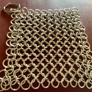 Chainmaille Pot Scrubber, Stainless Steel, Maille Pot Scrubber, Cast Iron Scrubber, Steel Scrubber, Chainmail Pot Scrubber, European 4 in 1