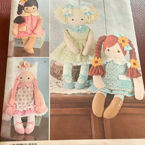 Simplicity 8402 | Craft Pattern | 23” Tall Stuffed Doll with Clothes | uncut