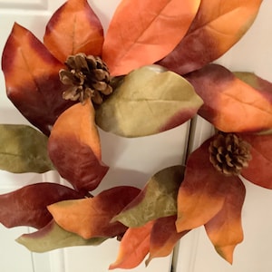Fall Wreath Wallhanging or Candle Table Decoration | 15” diameter | Thanksgiving Halloween