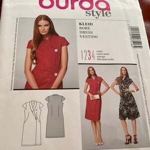 Burda Style 7516 | Short Sleeve Dress Skirt Pattern | Uncut | Size 10-24
