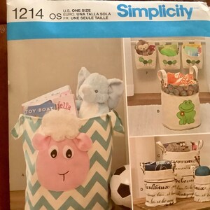 Simplicity 1214 Pattern - Uncut | Organizers, Hanging baskets, Large round Bucket