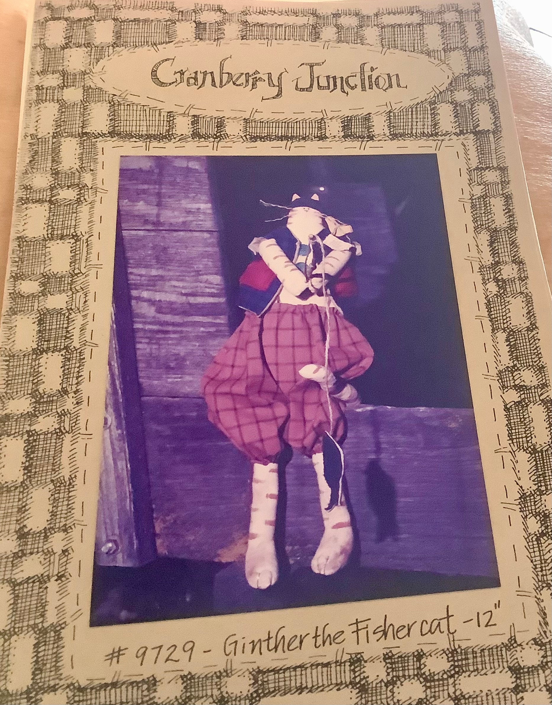 Ginther the Fisher Cat 12” Doll Pattern by Cranberry Junction