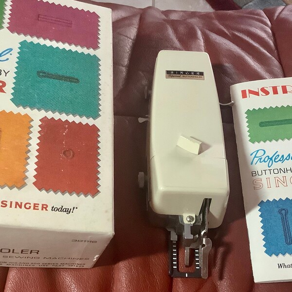 Singer Sewing Machine Buttonholer Etsy