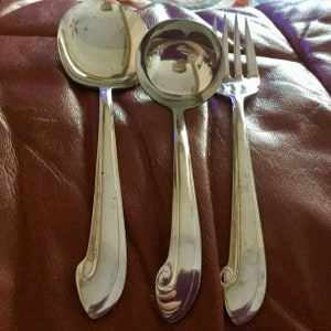 Vintage Gendis Stainless Steel | Serving Spoon Ladel Fork | 3 pieces | Excellent Condition