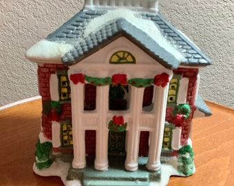 Cornerstone Corners Christmas Colonial House, Street Vendor, Snowman & Kids | 5” by 4” by 3” | Excellent Condition | Christmas