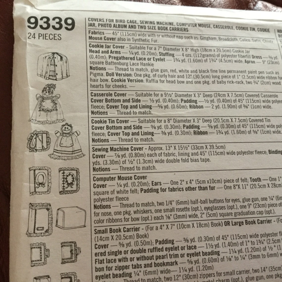 Simplicity 9339 Craft Pattern Covers for Sewing Machine - Etsy
