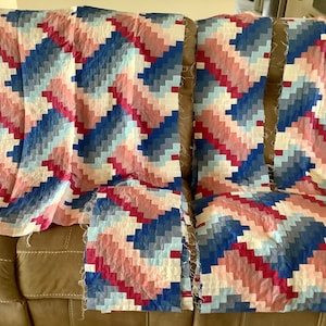 Quilt Top to Finish Cotton Fabric | Main Piece is 74” long | Looks to be Queen Size | Excellent quality