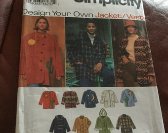 Simplicity 9287 | Easy Design your own Jacket Pattern | size L-XL | uncut