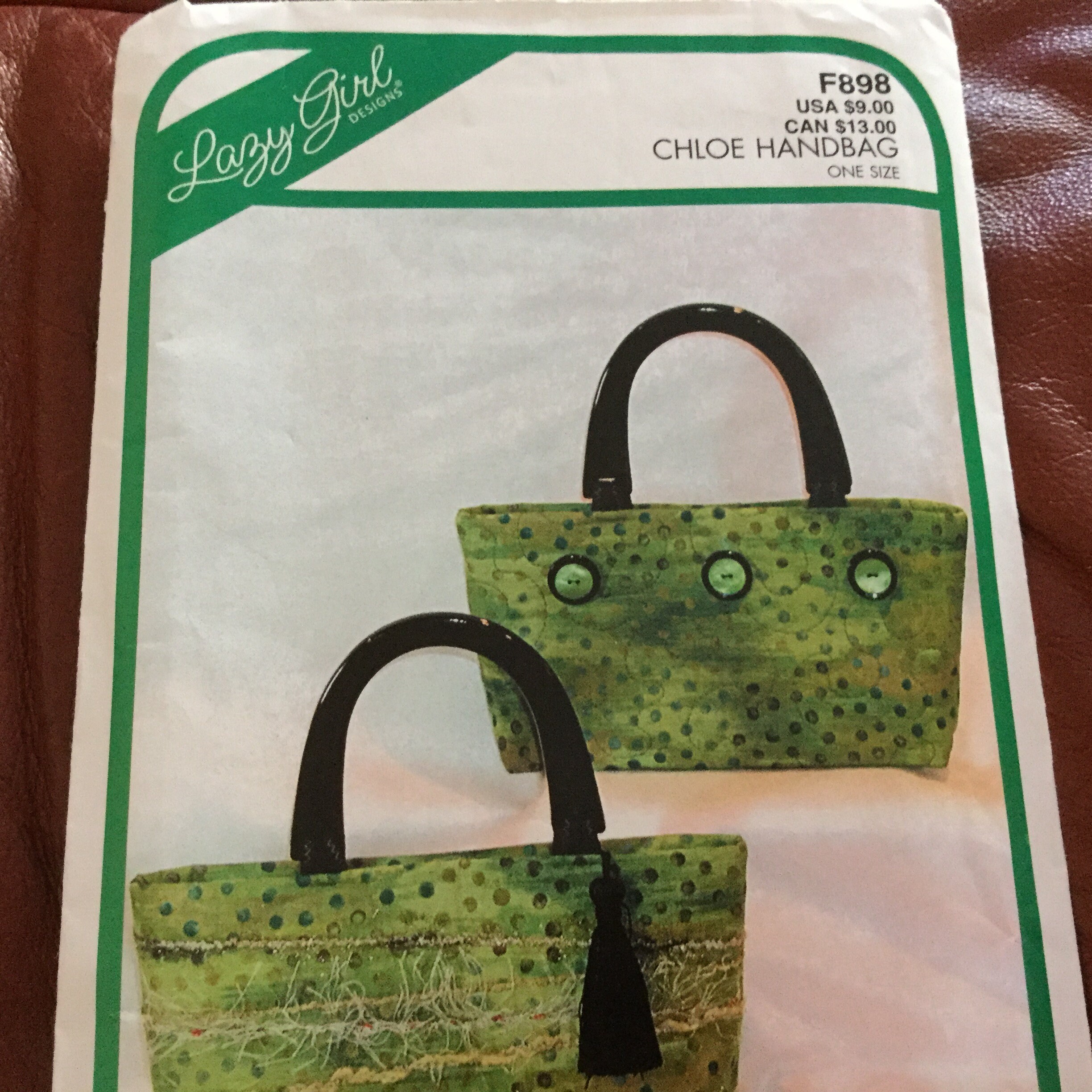 Lazy Girl Chloe Fat Quarter Cutie Bag Pattern | 11 by 6 Bag, Uncut - Etsy