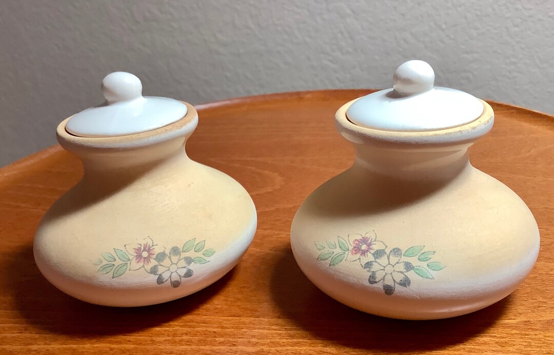 Ceramic Squatting Pots With Lids Set of 2 2.5 Tall and Etsy